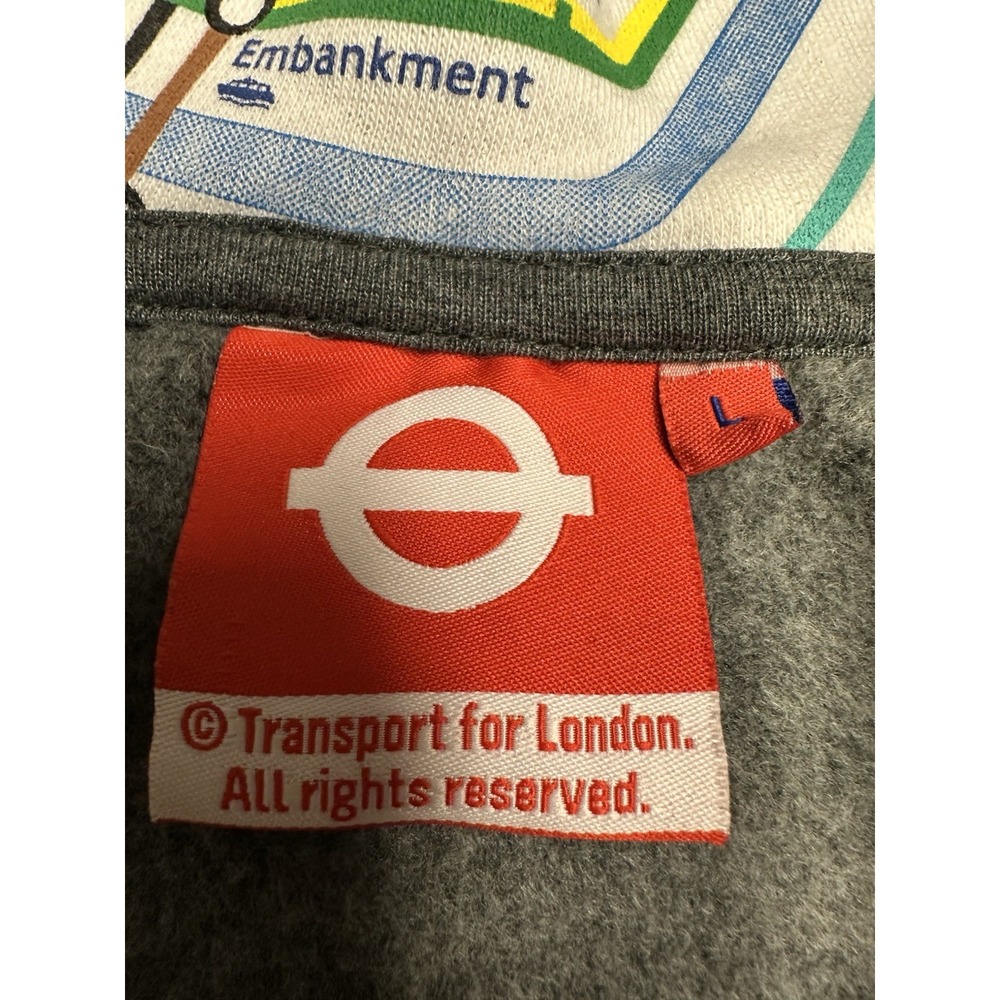 London Underground Large Tube Way Full Zip Hoodie Circa Y2K Era Jumper - Picture 3 of 9